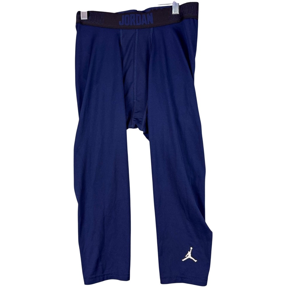 Jordan Dri-FIT Compression Leggings Womens Large Blue 3/4 Leggings 865868-419
